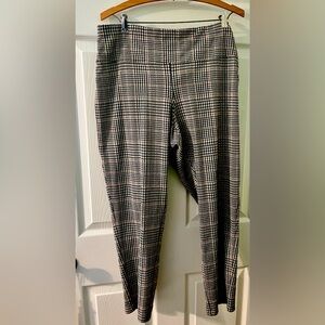 J. Jill Black and White Checkered Trousers